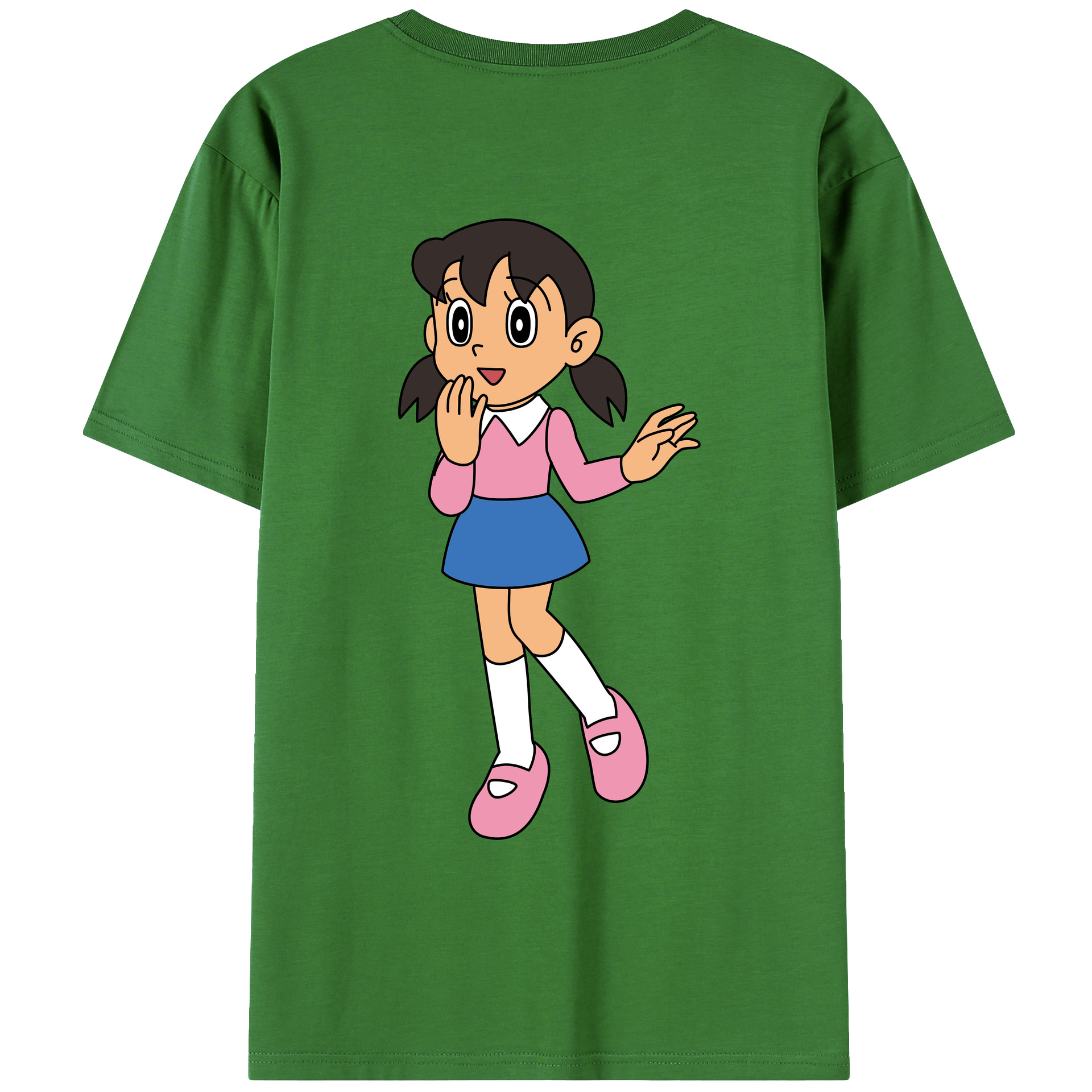 （画像用） ドラえもん みなもと しずか Doraemon Shizuka Minamoto レディース半袖Tシャツ(バックプリント)